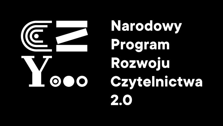 Narodowego Program Rozwoju Czytelnictwa, biały napis na czarnym tle
