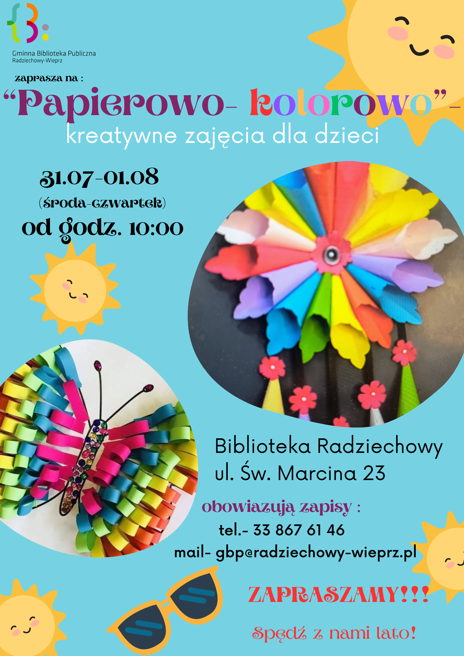 „Papierowo- kolorowo”- kreatywne zajęcia dla dzieci